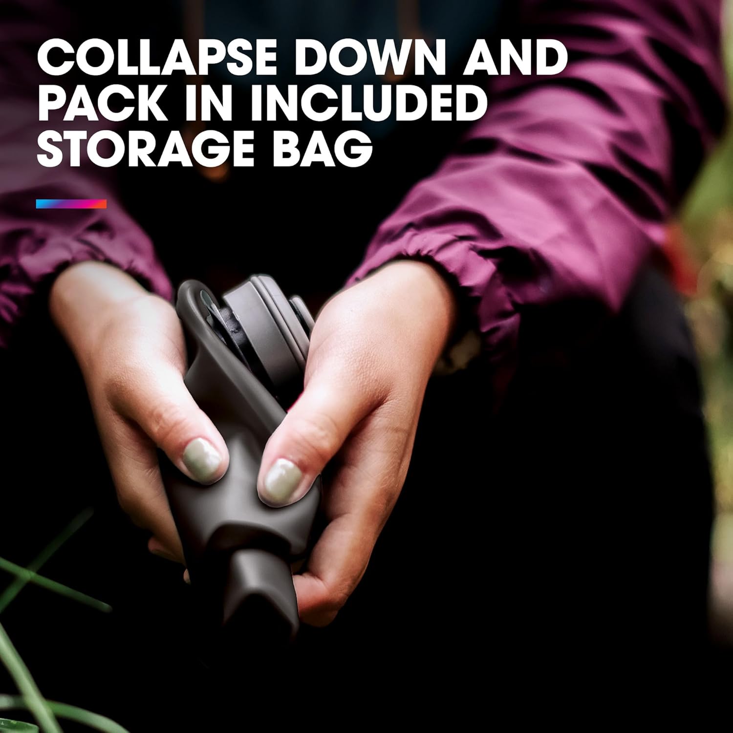 HydraPak Seeker - Collapsible Camping Water Storage (2L) - BPA & PVC Free, Hydration Reservoir Bag, Leak Proof - Mammoth Grey - Image 5
