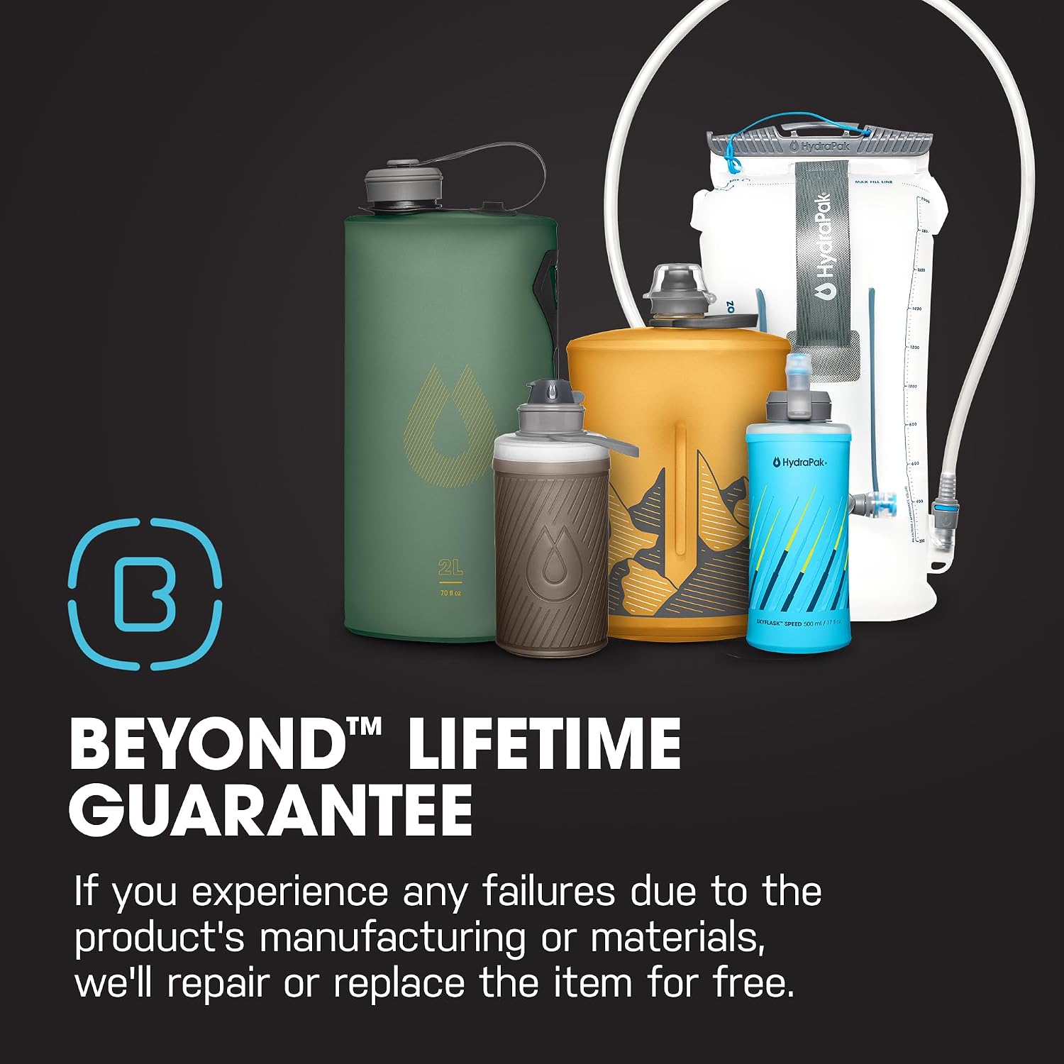 HydraPak Seeker - Collapsible Camping Water Storage (2L) - BPA & PVC Free, Hydration Reservoir Bag, Leak Proof - Mammoth Grey - Image 8