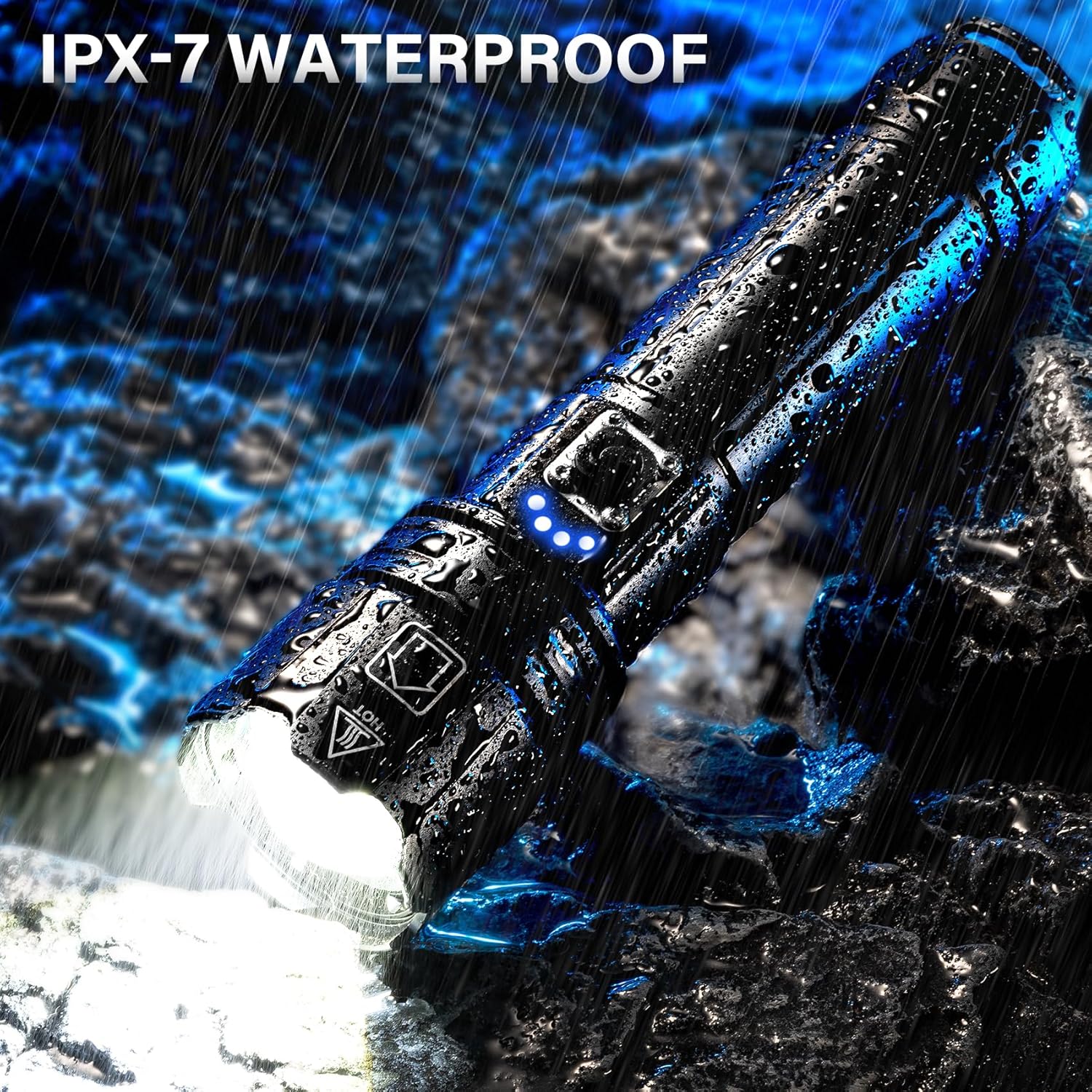 AKNEAR Rechargeable LED Flashlight High Lumens, Super Bright Flashlights with Zoomable & USB C Rechargeable & 5 Light Mode & IPX7 Waterproof, Powerful Flash Light for Home, Hiking, Camping - Image 6