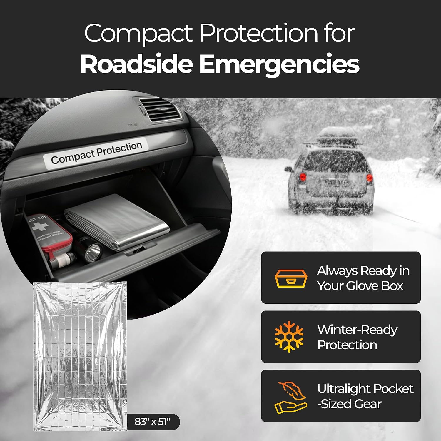 Sierra Madre Emergency Mylar Thermal Space Blanket for Survival – Waterproof Safety Shelter Retains 90% Body Heat – Ultralight & Compact Gear for Camping, First Aid & Prepper Supplies - Image 4