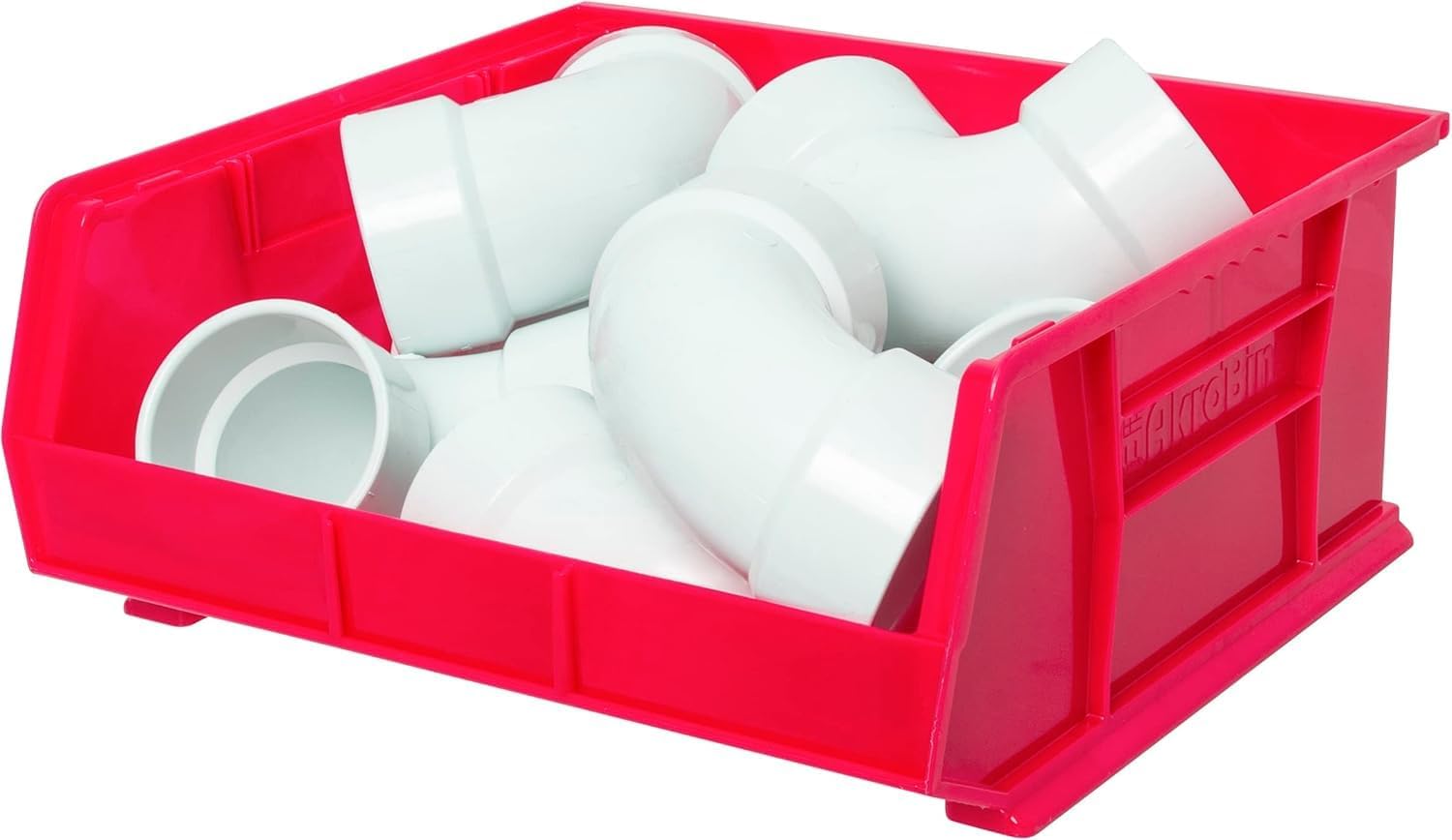 Akro-Mils 30250 AkroBins Plastic Storage Bins, Space-Saving Stackable Bins for Garage, Pantry, Craft Organization, 15" x 16" x 7", Red, 6-Pack - Image 11