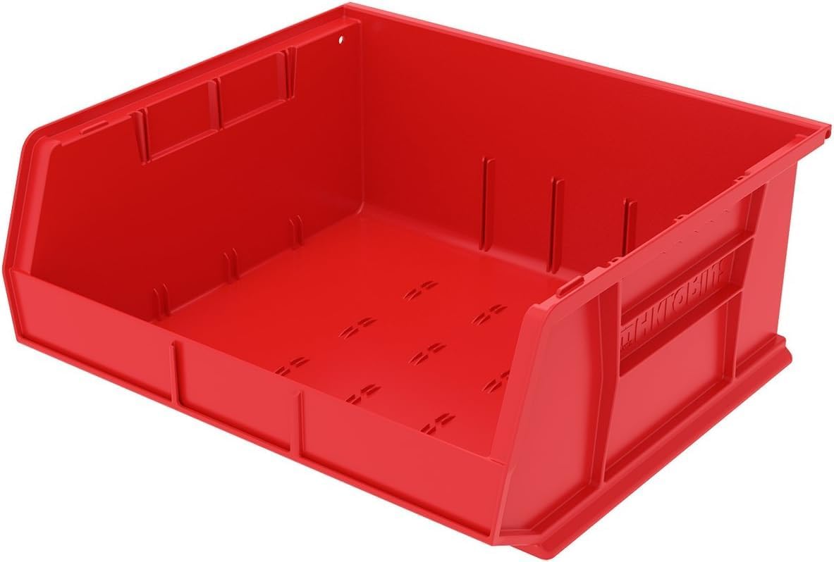 Akro-Mils 30250 AkroBins Plastic Storage Bins, Space-Saving Stackable Bins for Garage, Pantry, Craft Organization, 15" x 16" x 7", Red, 6-Pack - Image 13