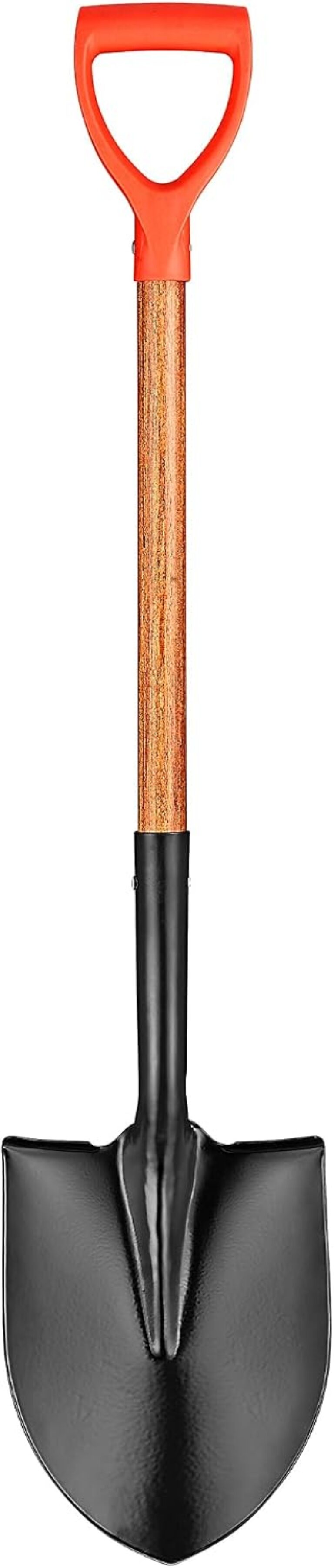 41" Round Shovel, Garden Tool with D-Handle, Shovel for Digging, Wooden Handel Garden Shovel,Beach Shovel, Car Snow Shovel