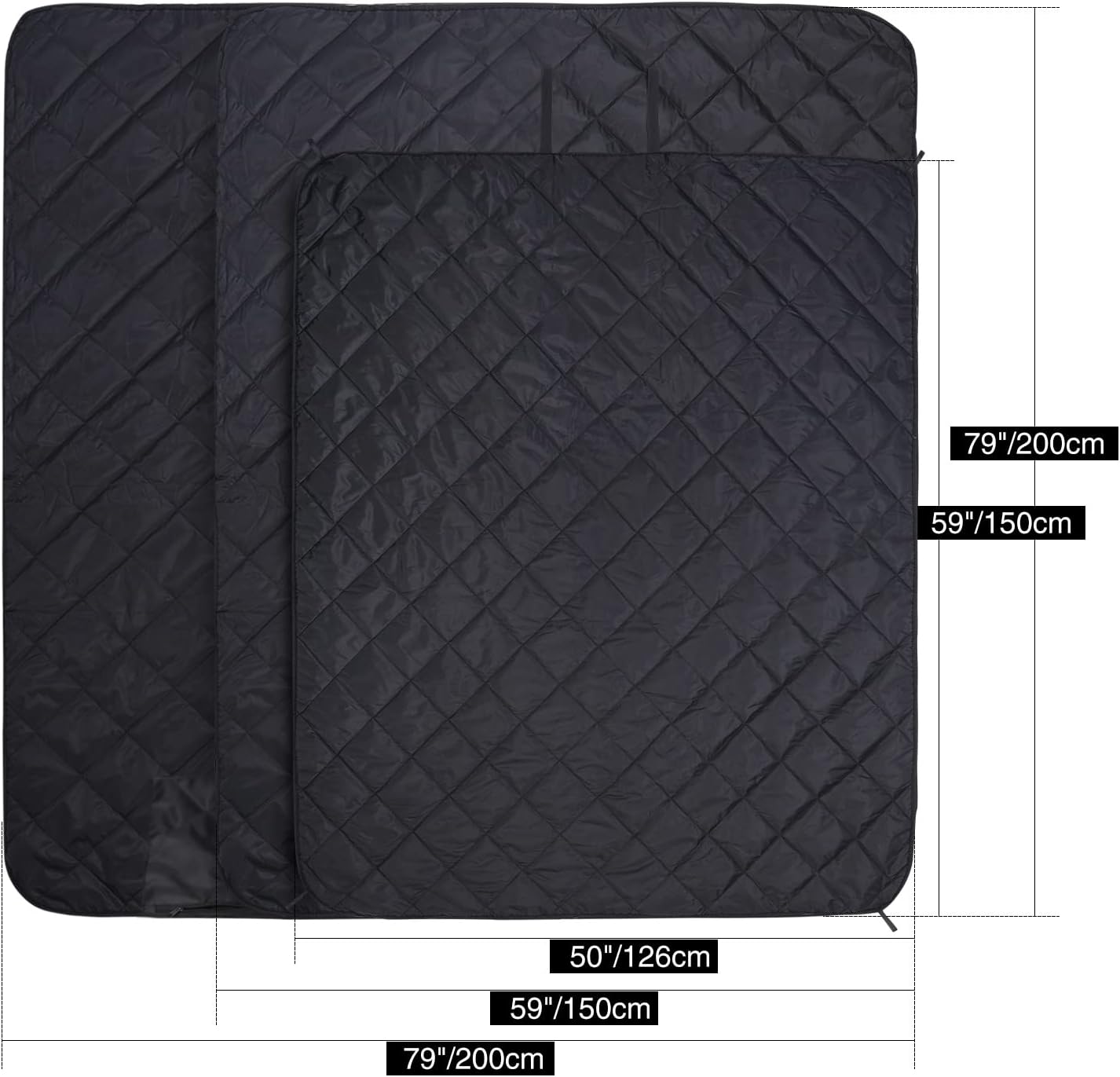 REDCAMP Large Camping Blanket with Sherpa Lining, Cold Weather Warm Outdoor Blanket Windproof for Camping Stadium, Machine Washable 59"x 79" - Image 5