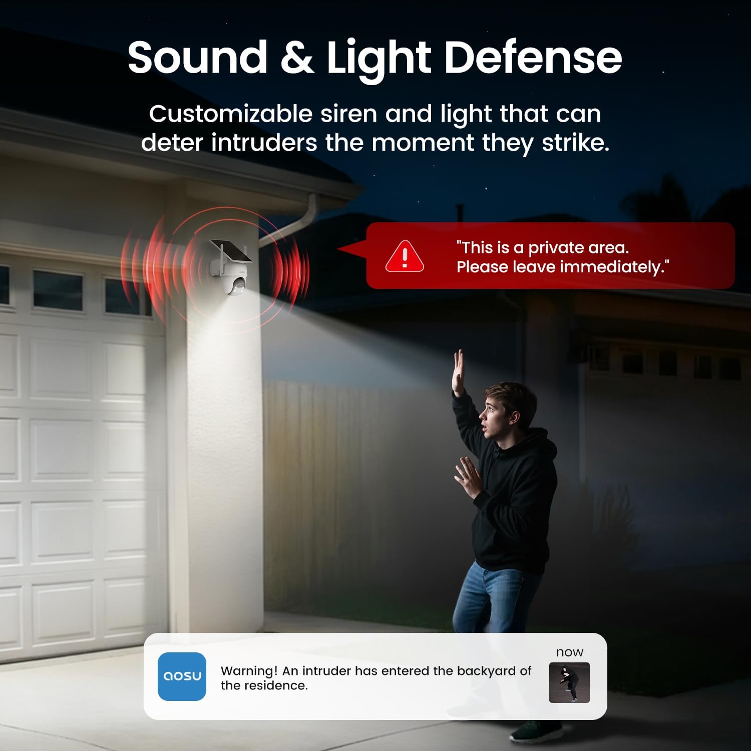 aosu Security Cameras Outdoor Wireless, 4 Cam-Kit, No Subscription Required, Solar-Powered, Home Security Cameras System with 360° Pan & Tilt, Auto Tracking, 2K Color Night Vision, Easy Setup - Image 7