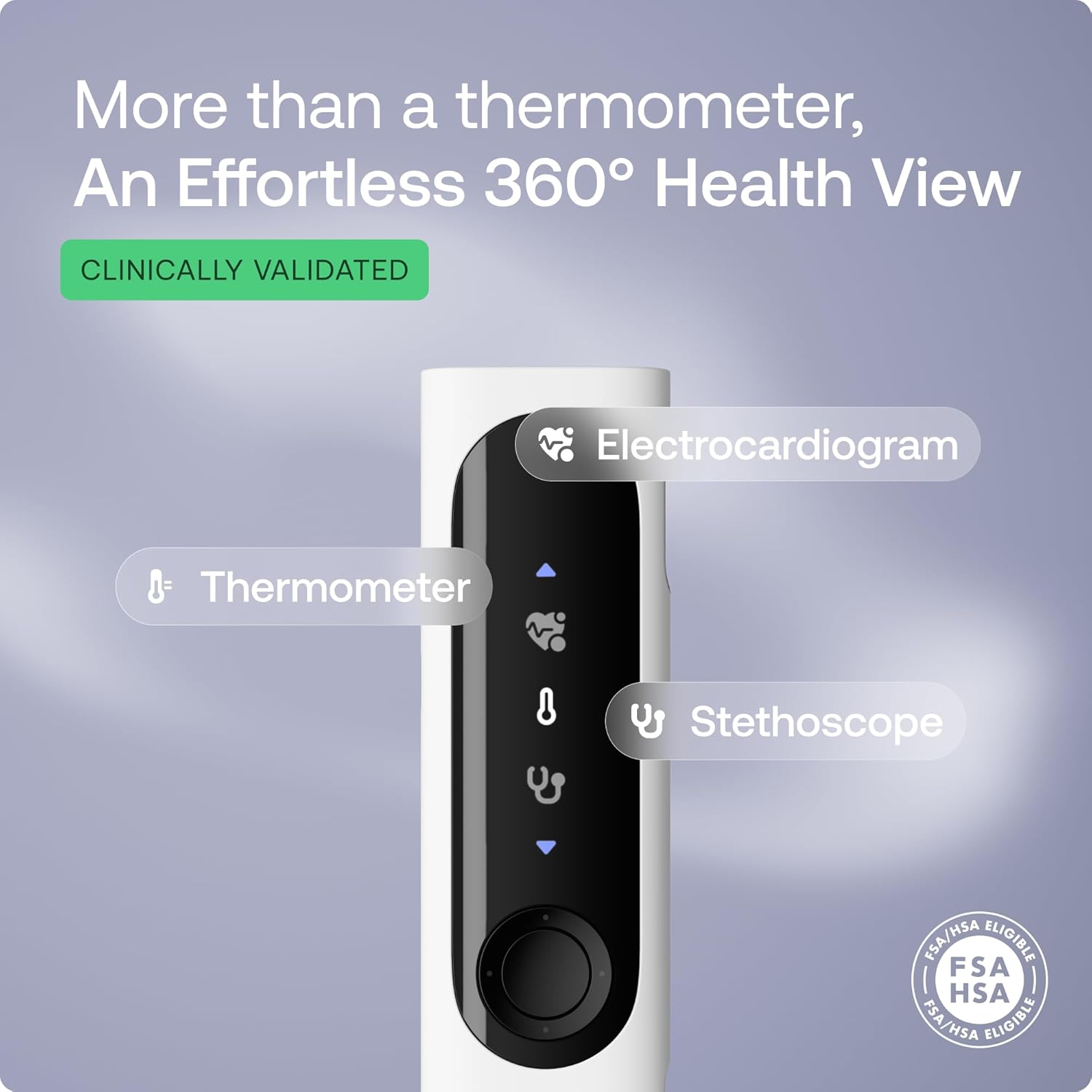 WITHINGS BeamO - Contactless Smart Digital Thermometer, MultiScan Device, ECG Monitor, Digital Stethoscope, Children & Adults, Multi-User, Family Care - Image 2