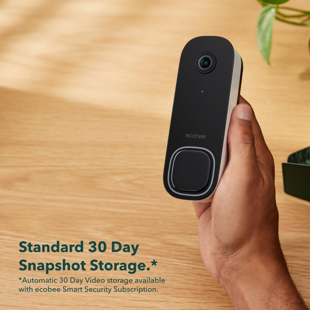 ecobee Smart Video Doorbell Camera (Wired) - with Industry Leading HD Camera, Smart Security, Night Vision, Person and Package Sensors, 2-Way Talk, and Video & Snapshot Recording - Image 6