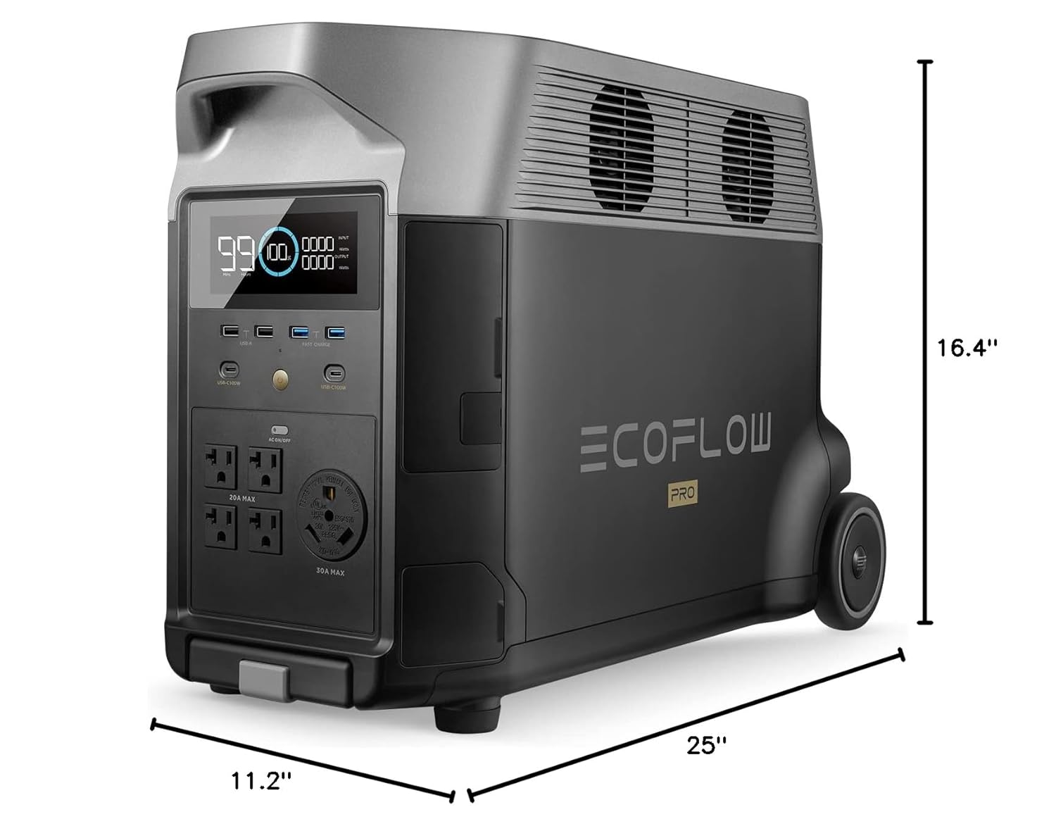EF ECOFLOW Portable Power Station 3600Wh DELTA Pro, 120V AC Outlets x 5, 3600W, 2.7H Fast Charge, Lifepo4 Power Station, Solar Generator for Home Use, Power Outage, Camping, RV, Emergencies - Image 10