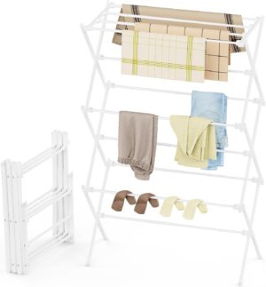 Drying Rack Clothing, 3-Tier Clothe...