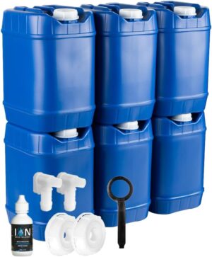Stackable Water Containers with Lid...