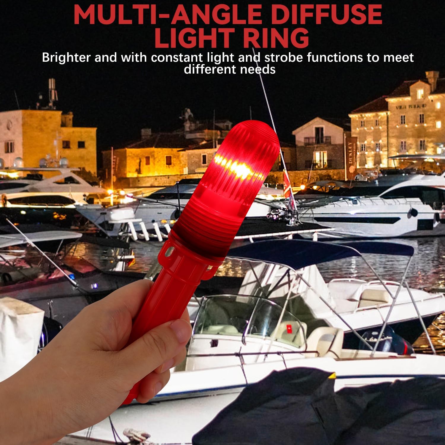 Boat Flares,LED Boat Flares Coast Guard Approved,Smart Marine Signal Light, Boat Safety kit, Electronic Boat Distress Flare,for Fishing Nets, Buoys, or Boats(2 PCS) - Image 5