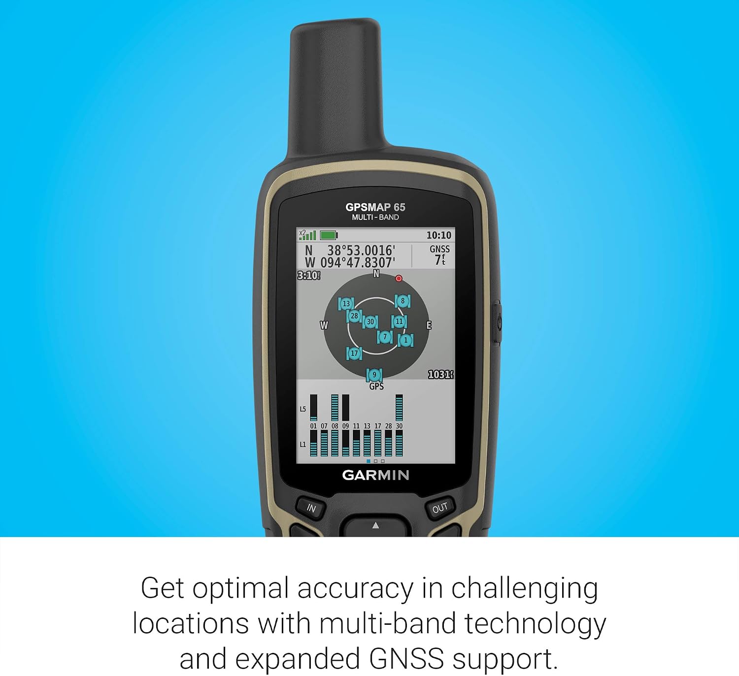 Garmin GPSMAP 65, Button-Operated Handheld with Expanded Satellite Support and Multi-Band Technology, 2.6" Color Display, 010-02451-00 - Image 3