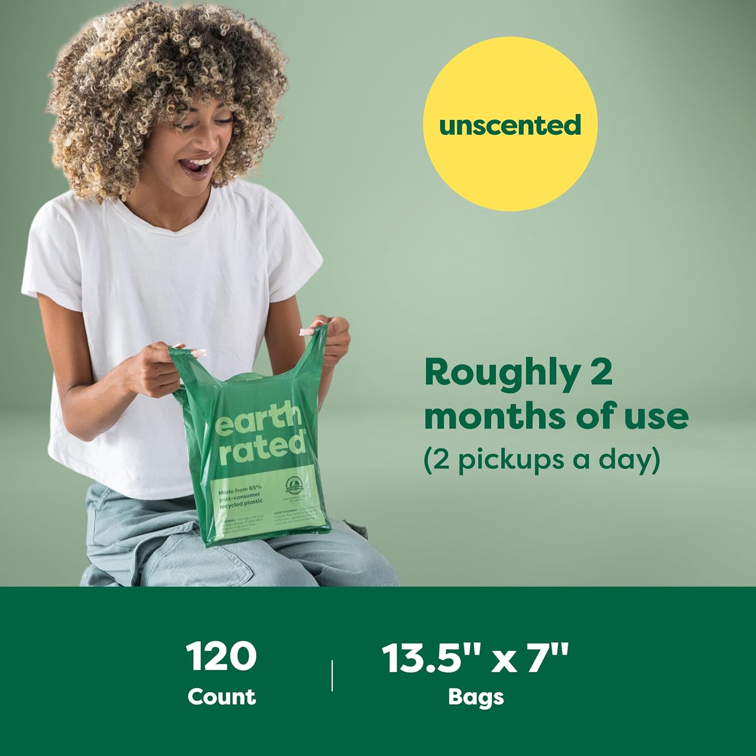 Earth Rated Dog Poop Bags with Handles, Extra Wide, Easy Tie and Guaranteed Leakproof, Unscented, 120 Handle Bags - Image 7
