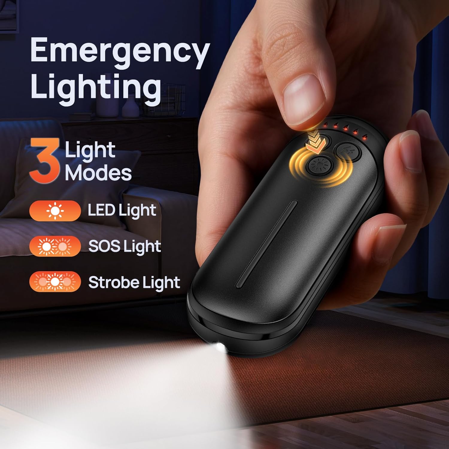 Rechargeable Hand Warmers 2 Pack, 6000mAh Electric Hand Warmer Rechargeable, 2 in 1 Portable Hand Warmers with AI Smart Chips, Outdoor, Hunting, Camping for Family for Christmas - Image 6