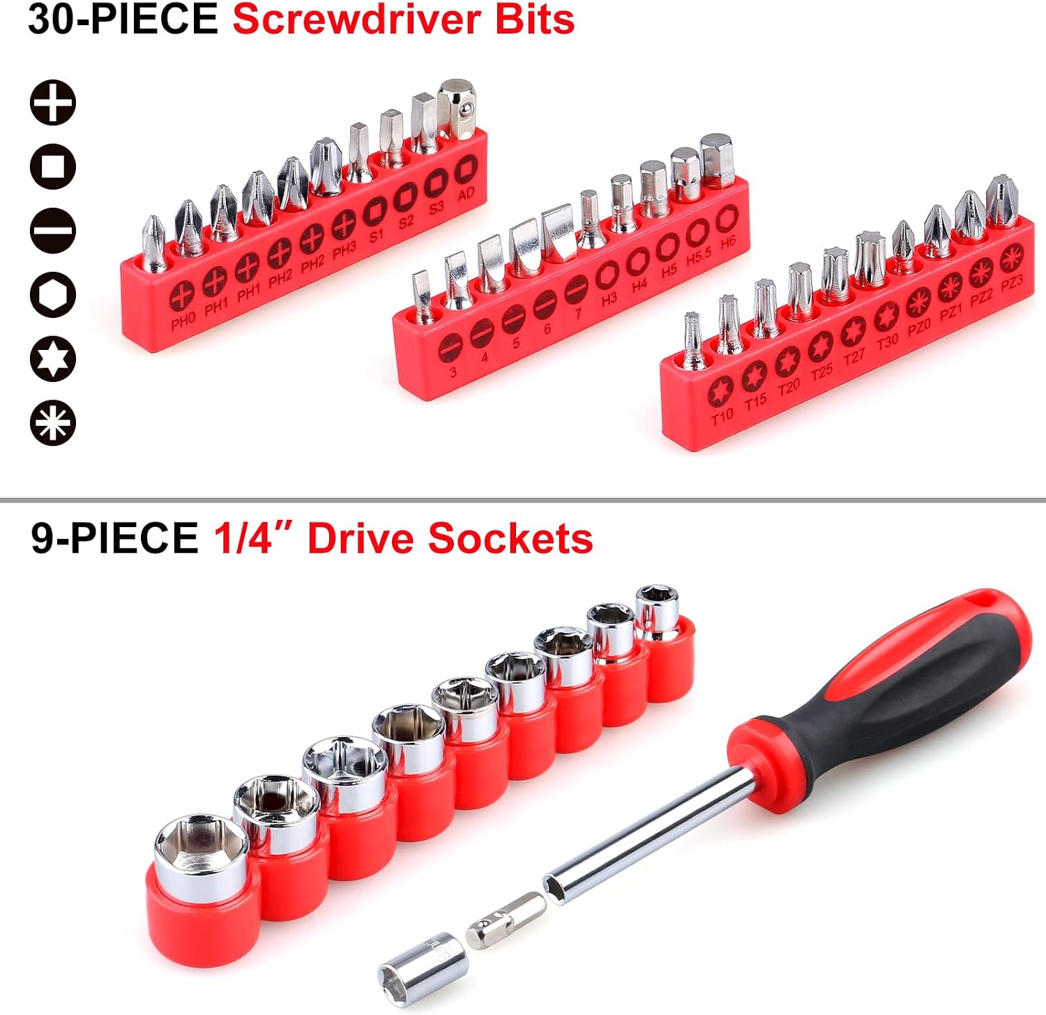WINNER 175-Piece Multi-Purpose Automotive and Household Tool Kit in Toolbox Storage Case, Perfect for General Home and Auto Repairs, House DIY Project, Garage, Car, Travel Emergency, Father's Day Gift - Image 8