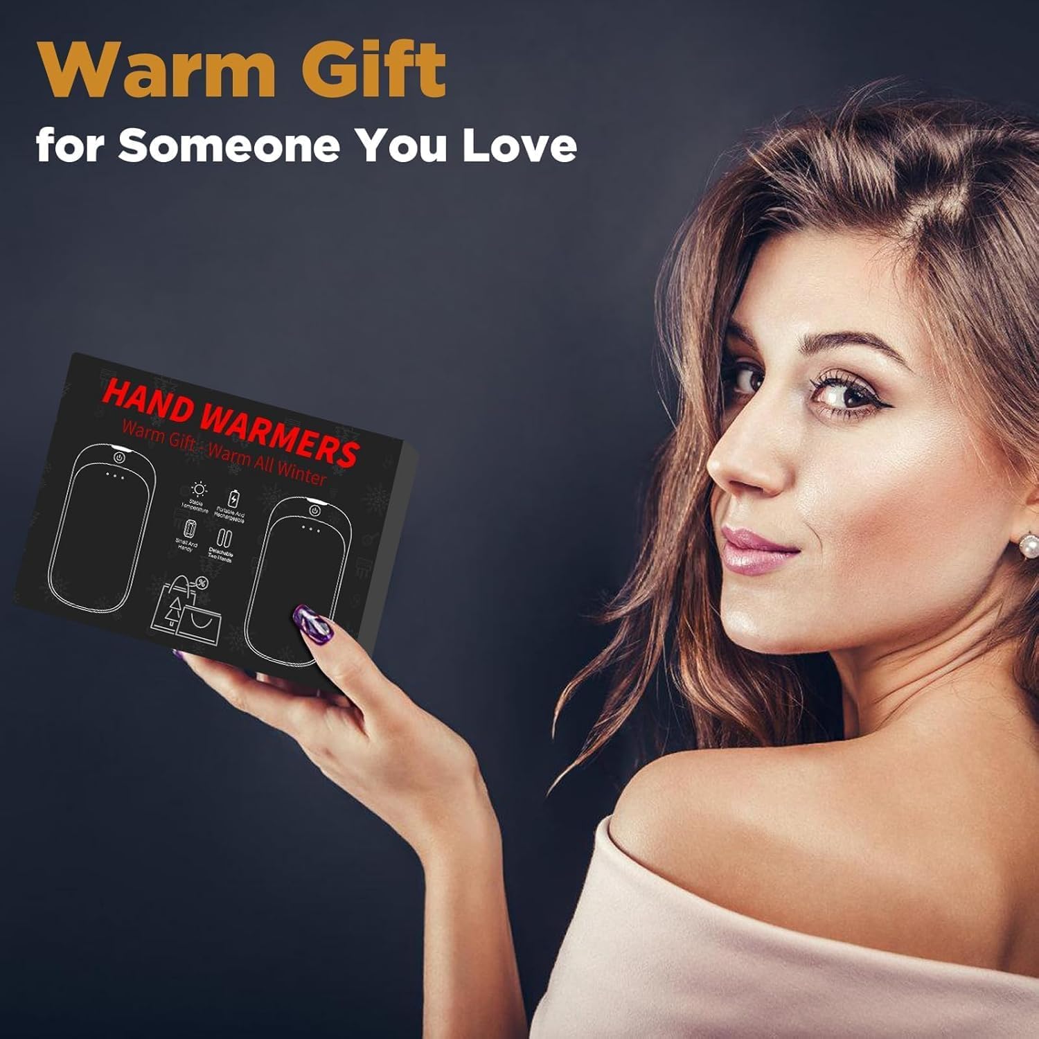 2 Pack Hand Warmers Rechargeable, Portable Electric Hand Warmers Reusable, USB 2 in 1 Handwarmers, Outdoor/Indoor/Warm Gifts for Men Women - Image 2