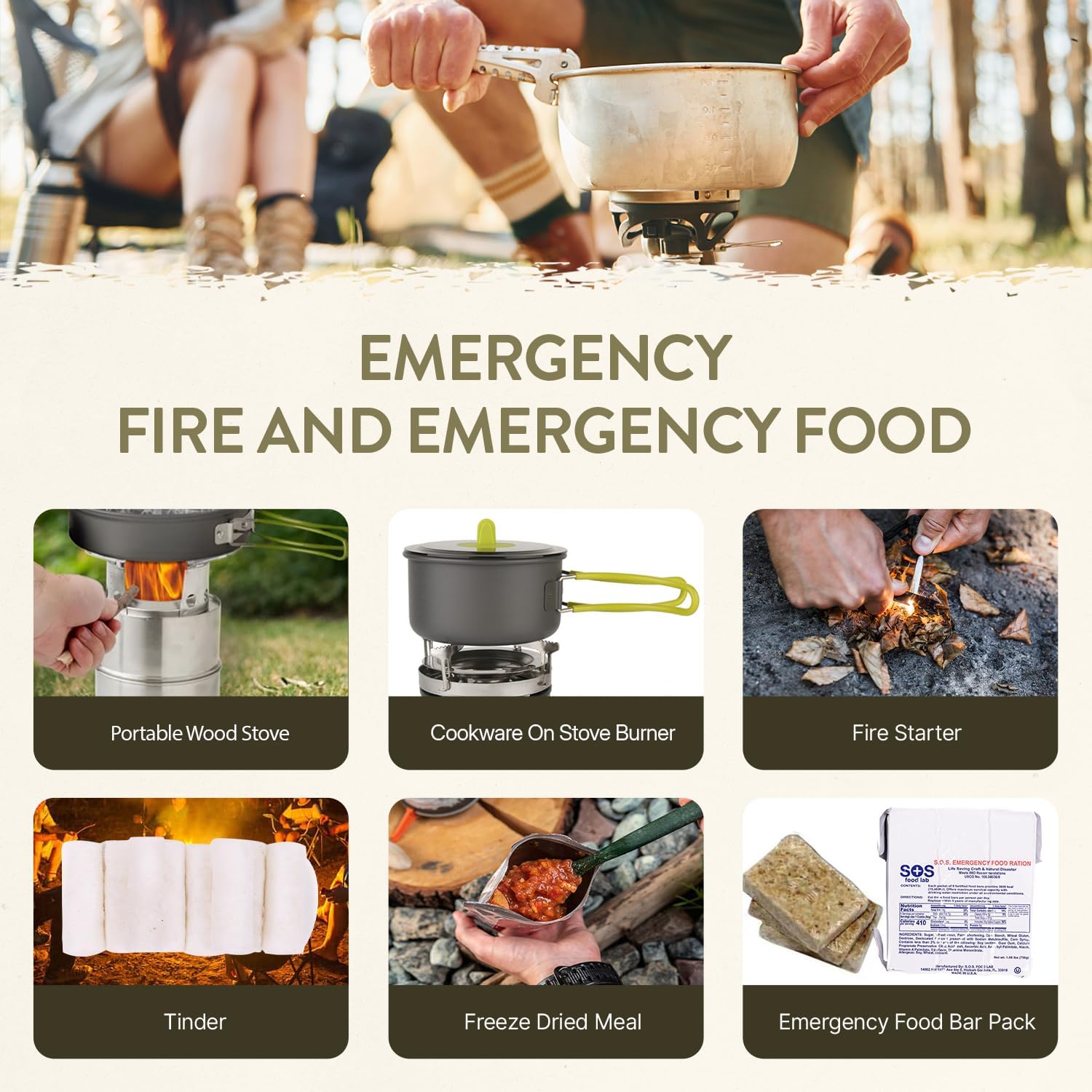 TacPreps 72 Hour Survival Kit, 45L Bug Out Bag with Emergency Food, Water Filter, First Aid Kit, Shelter and Survival Tools - Image 5