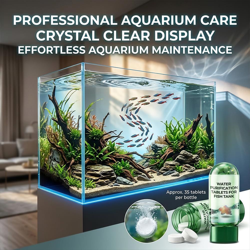 Powerful Aquarium Water Purification Tablet, Water Purification Tablets for Fish Tank, Efficient Clear Turbidity & Improve Water Quality, New Year's Gift for Aquarium Enthusiasts (5pcs) - Image 7