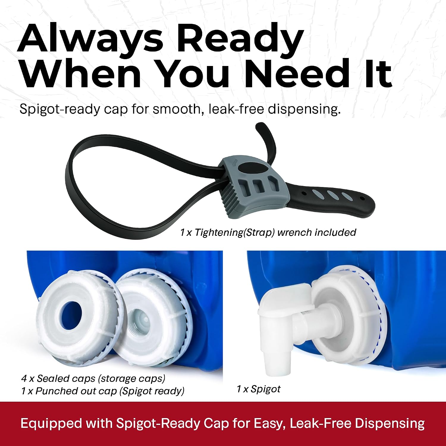 Legacy Food Storage Emergency Water Storage Containers, Long Term 5 Gallon Water Tank - 4 Stackable Food Grade Tanks Included, for Camping, Prepping, Survival - 20 Gallon Total Capacity - Image 8