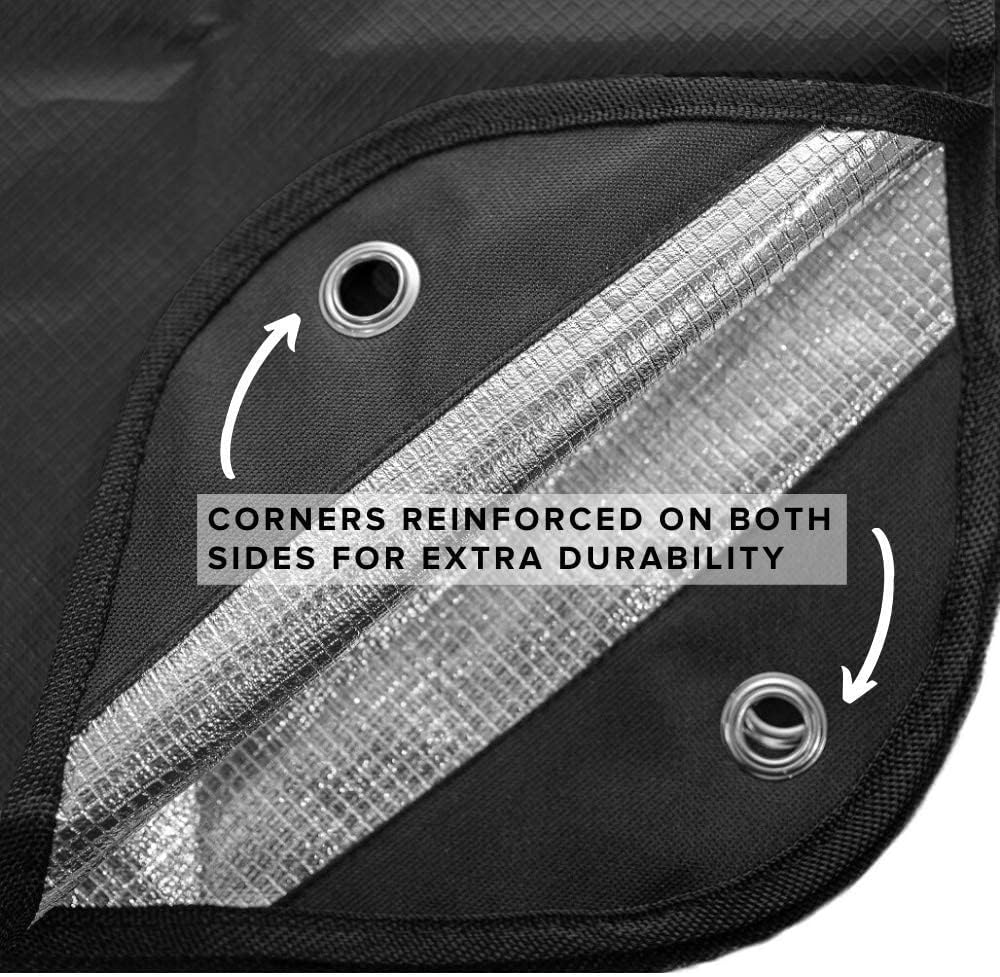 Arcturus Insulated Tarp, Reusable Heavy Duty Thermal Survival Blanket – 60x82in, Reflects 90% Body Heat, Waterproof, Windproof, 3-Layer Design, Reinforced Grommets, Black - Image 3