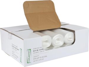 TYPLASTICS 40-45 Gallon Clear Trash...