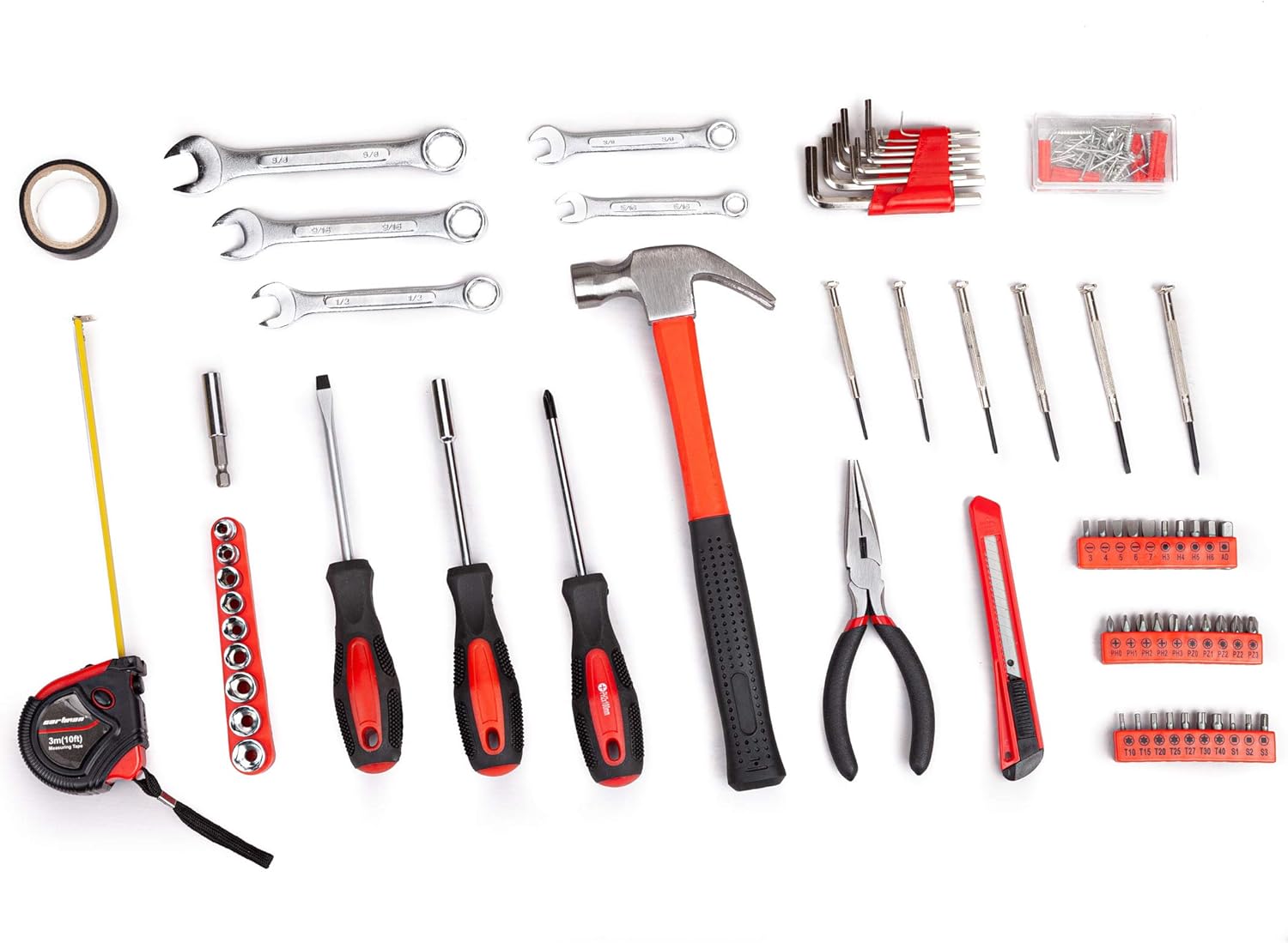 CARTMAN 148 Piece Automotive and Household Tool Set Perfect for Car Enthusiasts and DIY Home Repairs - Image 3