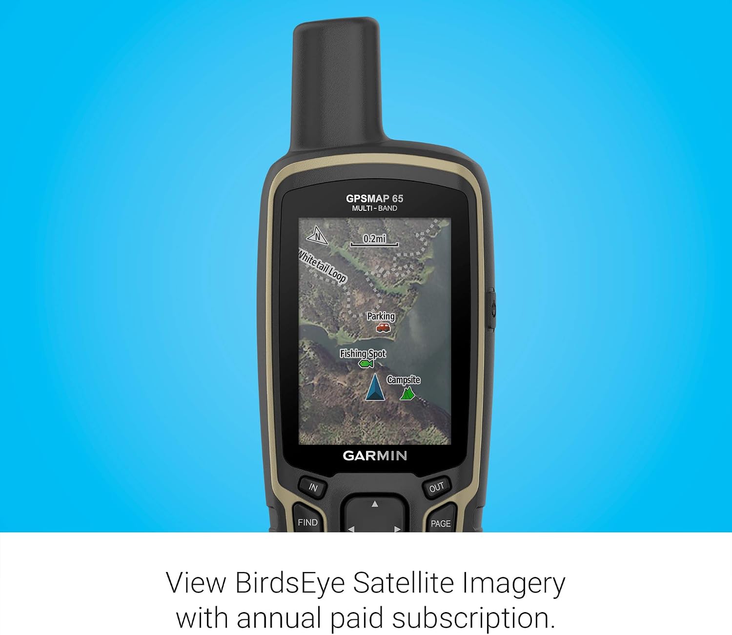 Garmin GPSMAP 65, Button-Operated Handheld with Expanded Satellite Support and Multi-Band Technology, 2.6" Color Display, 010-02451-00 - Image 6