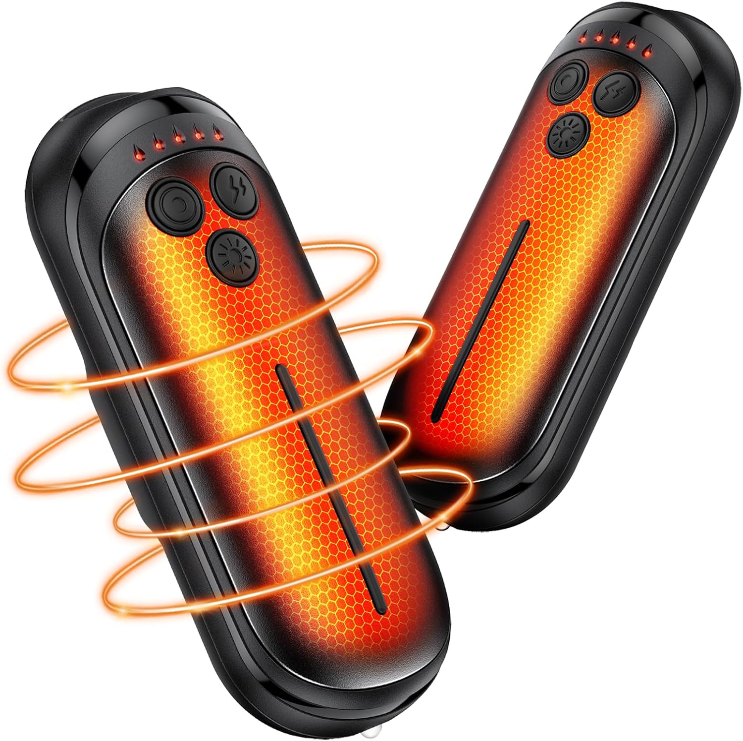 Rechargeable Hand Warmers 2 Pack, 6000mAh Electric Hand Warmer Rechargeable, 2 in 1 Portable Hand Warmers with AI Smart Chips, Outdoor, Hunting, Camping for Family for Christmas - Image 8