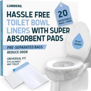 Lunderg Toilet Liners with Super Ab...