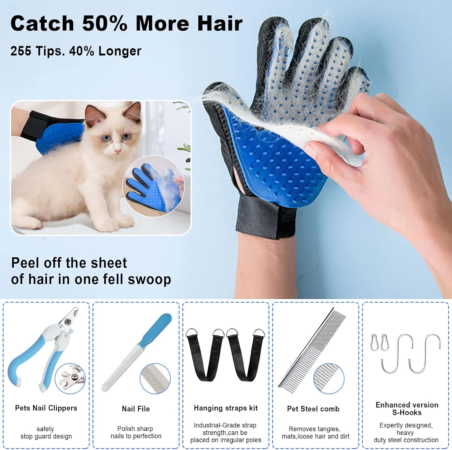 Dog First Aid Kit - Pet First Aid Kit for Dogs Pet Emergency Kit with Grooming Hammock Harness Nail Clipper First Aid Supplies for Home Camping - Image 4
