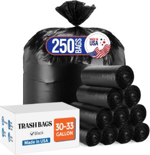 Delxo 30-33 Gallon Trash Bags, 250 ...