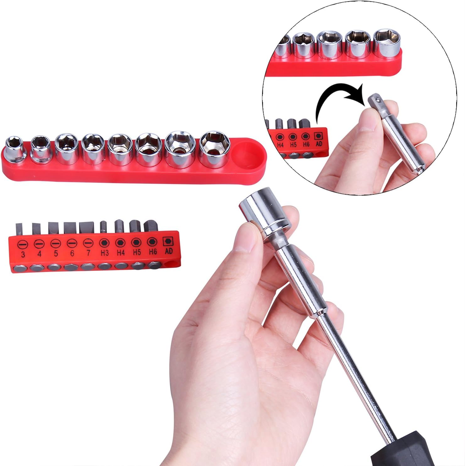 CARTMAN 148 Piece Automotive and Household Tool Set Perfect for Car Enthusiasts and DIY Home Repairs - Image 5