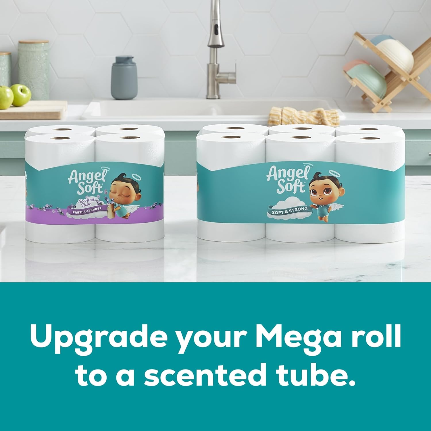 Angel Soft Toilet Paper, 18 Mega Rolls = 72 Regular Rolls, Soft and Strong Toilet Tissue - Image 5