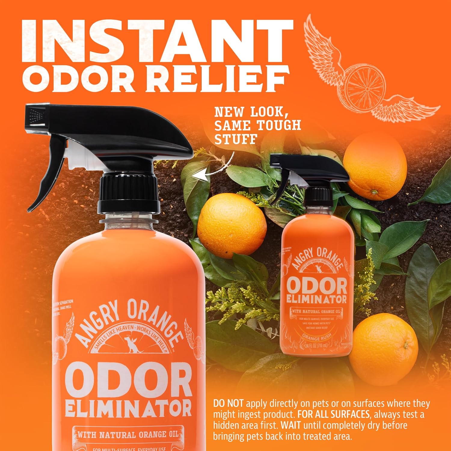 ANGRY ORANGE Pet Odor Eliminator for Dog and Cat Urine, Carpet Stains, and Strong Smells – NEW Orange Rush Scent – Citrus Cleaner with Natural Orange Oil – 24 oz - Image 2