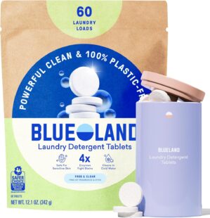 BLUELAND Laundry Detergent Tablets,...