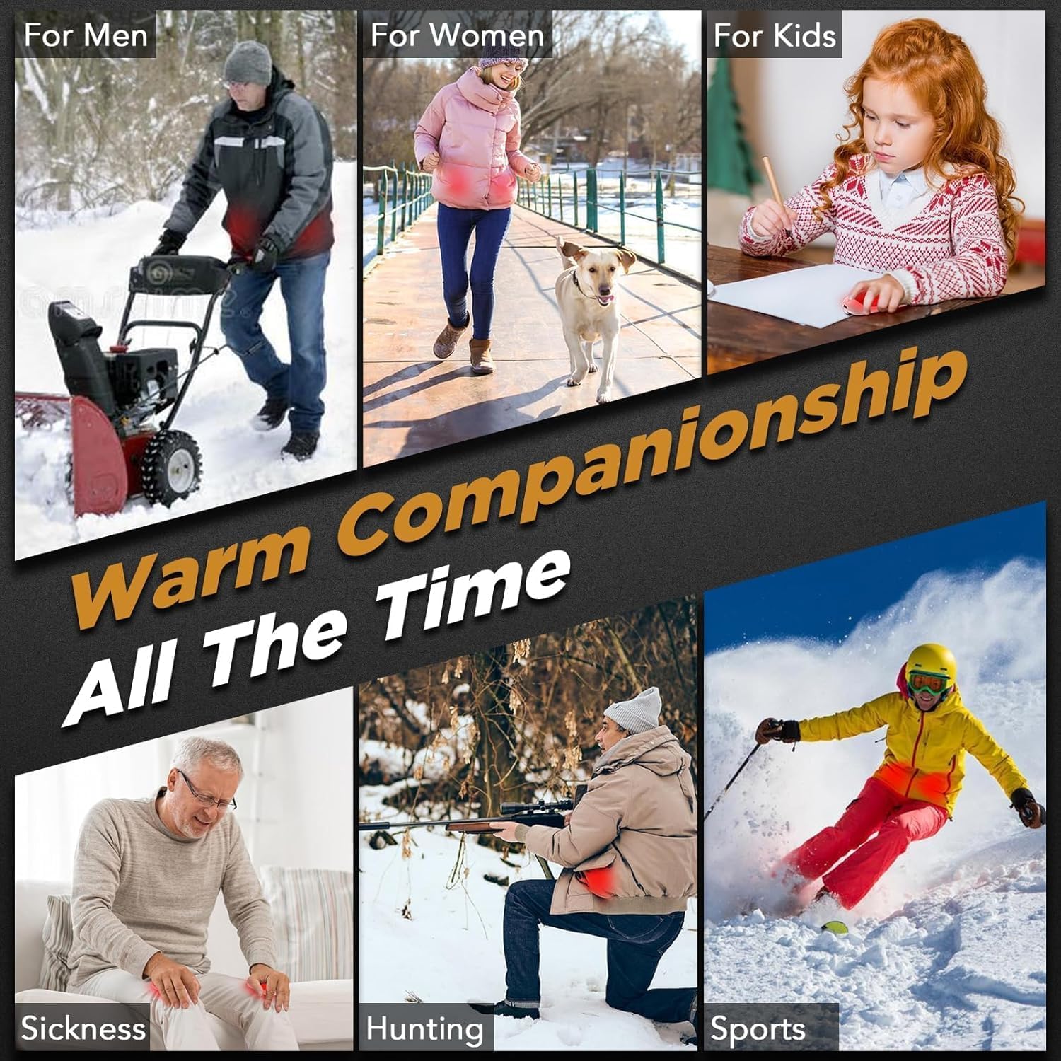 2 Pack Hand Warmers Rechargeable, Portable Electric Hand Warmers Reusable, USB 2 in 1 Handwarmers, Outdoor/Indoor/Warm Gifts for Men Women - Image 5