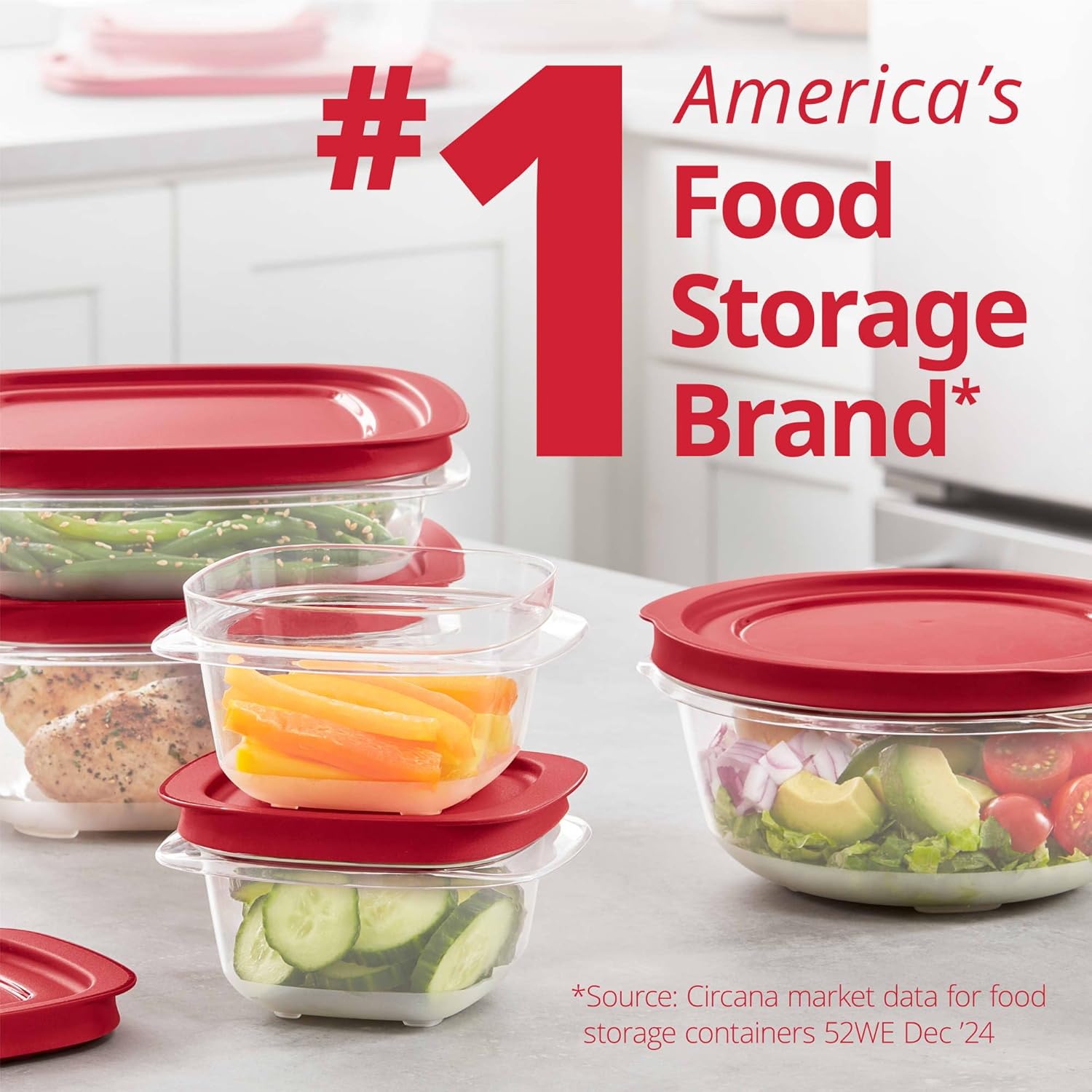 Rubbermaid EasyStore Containers, 38-Piece Set, Food Storage Containers, Food Storage Containers with Lids - Image 5