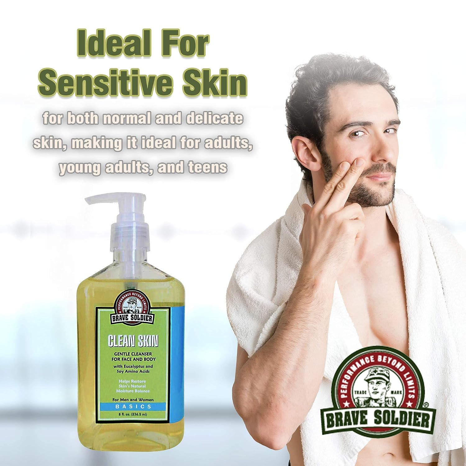 Clean Skin Face Cleanser for Men and Women Moisturizing Face Wash for Sensitive,Oily, or Dry Skin, Mild Makeup Remover | Pump Bottle 8 fl. oz. / 236.5 ml - Image 5