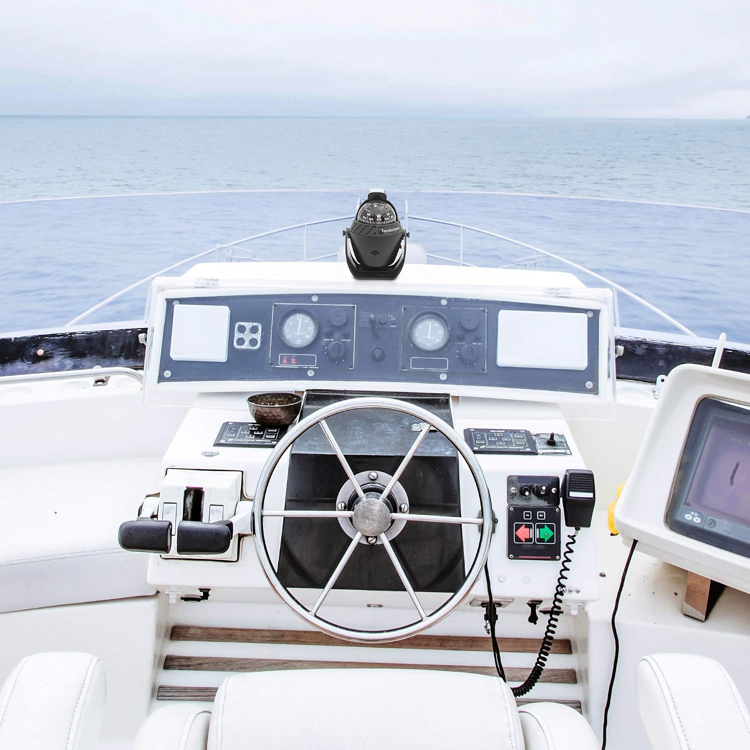 Boat Compass Dash Mount Flush - Boating Compass Dashboard Suction - Navigation Marine Compass Boats Surface Mount - Illuminated Dashboard Compass Ship - Electronic Sea Compass - Image 4