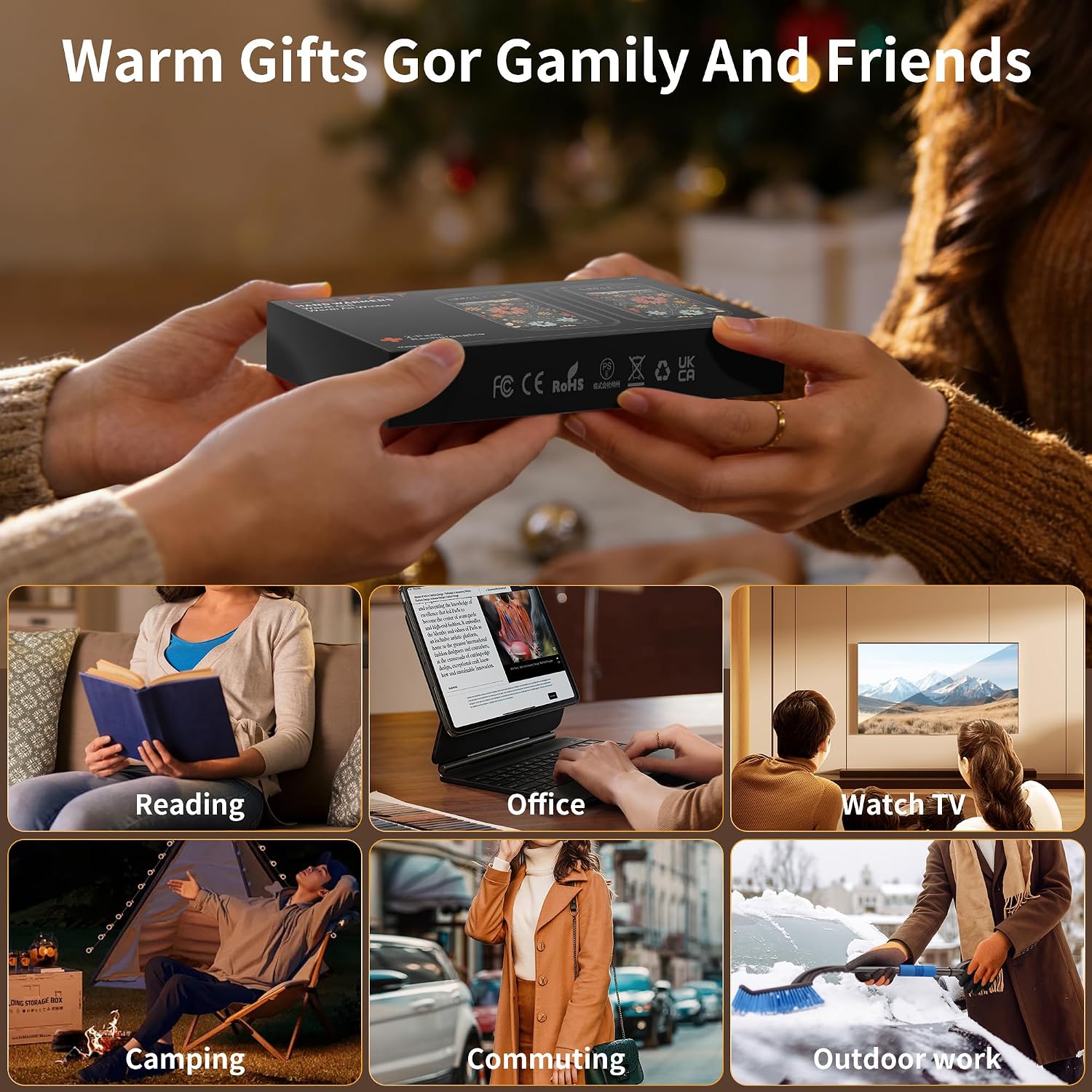 Lerat Hand Warmers Rechargeable, Electric Hand Warmers Reusable- Fast Heating Hand Warmer with 3 Heat Settings, Portable Hand Warmers Gifts for Women, Great for Hunting Camping Hiking - Image 8
