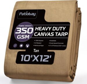 Canvas Tarp 10×12 Feet, 12 Oz ...