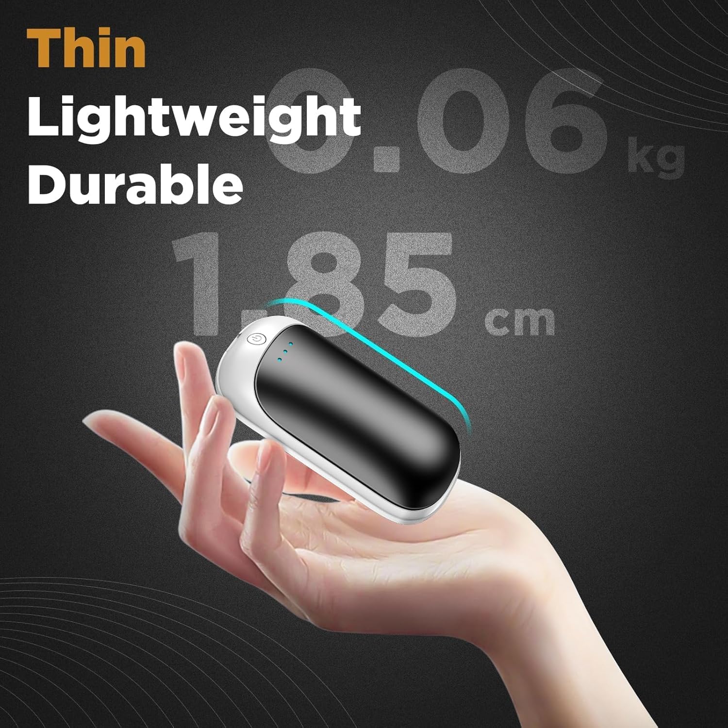 2 Pack Hand Warmers Rechargeable, Portable Electric Hand Warmers Reusable, USB 2 in 1 Handwarmers, Outdoor/Indoor/Warm Gifts for Men Women - Image 3