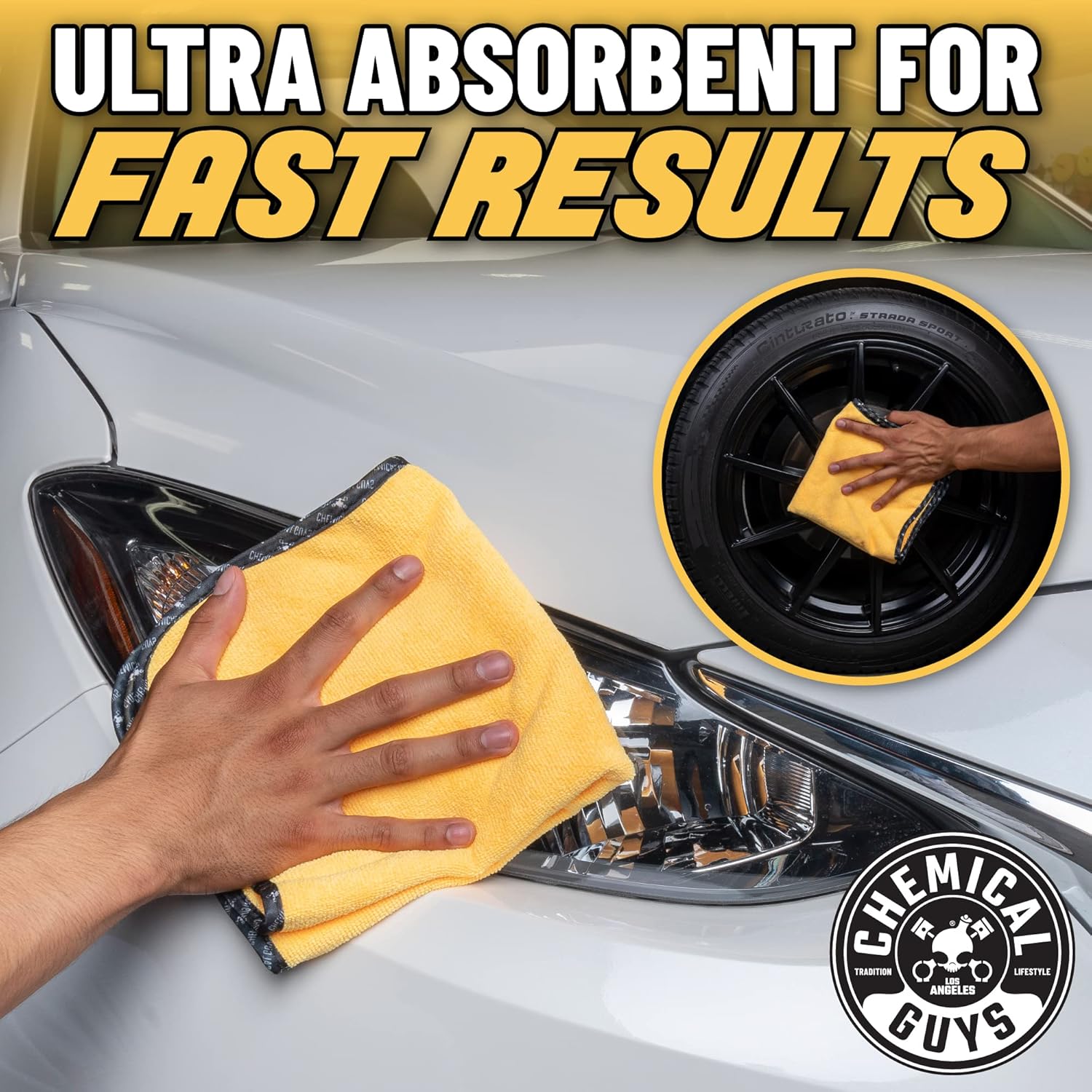 Chemical Guys Professional Grade Premium Microfiber Towels for Cars, Gold, 16" x 16", Ultra-Soft and Scratch-Free Car Detailing Cloths for Trucks, Motorcycles, and More - 12 Pack - Image 7