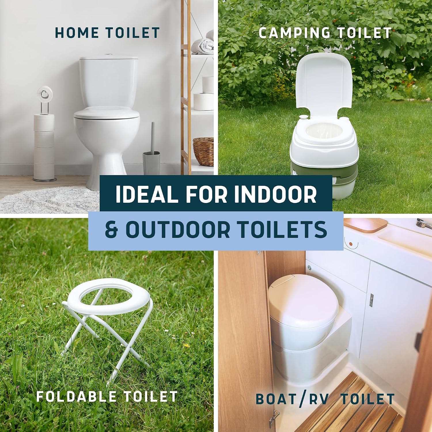 Lunderg Toilet Liners with Super Absorbent Pads - Value Pack 20 Disposable Toilet Bags - Universal Fit - Convert any WC into a Dry Flush - Emergency & Natural Disaster Preparedness Must Have - Image 4