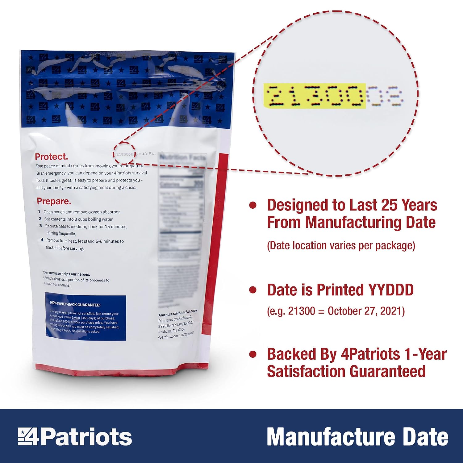 4Patriots 4-Week Survival Food Kit: Emergency Food Supply Designed to Last 25 Years, 192 Servings - Image 9
