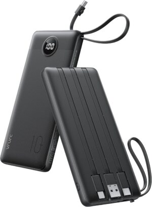 VRURC Portable Charger, Built-in 4 ...