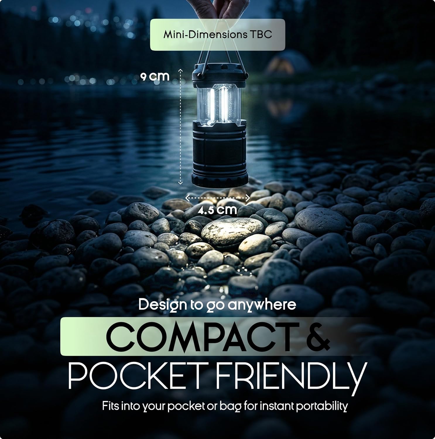 MalloMe LED Camping Lantern, Battery Powered Lanterns for Power Outages, Portable Hanging Collapsible Camping Lights for Outdoor, Home, Emergency, Hurricane Lamp Survival Outage Light 3 x AAA Operated - Image 4