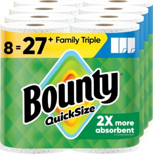 Bounty Quick-Size Paper Towels, Whi...