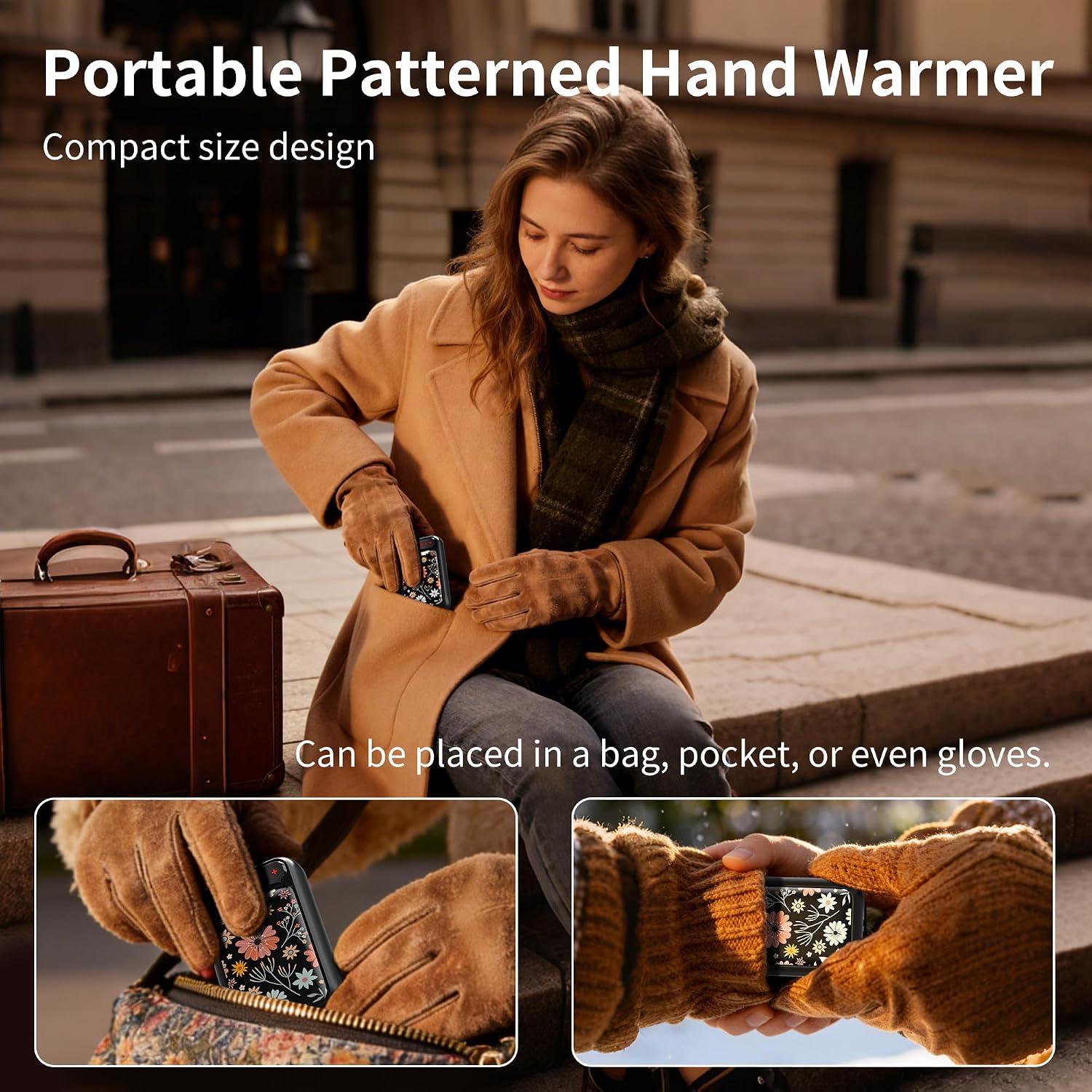 Lerat Hand Warmers Rechargeable, Electric Hand Warmers Reusable- Fast Heating Hand Warmer with 3 Heat Settings, Portable Hand Warmers Gifts for Women, Great for Hunting Camping Hiking - Image 4