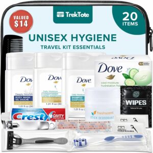 20 Piece Unisex Travel Hygiene Kit ...